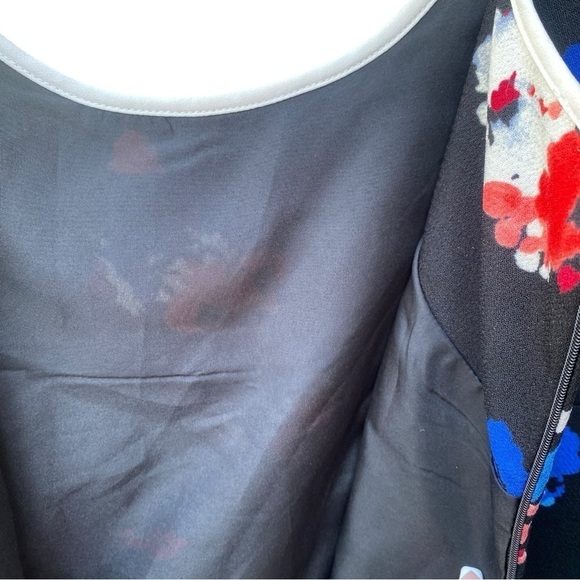 VINCE CAMUTO Traveling Blooms Fit-&-Flair Floral Dress in Rich Black Size: 10 - Picture 12 of 12